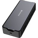 Verbatim USB-C Pro Docking Station 15 in 1 inkl. 256 GB SSD, Dockingstation aluminium/schwarz, HDMI, DP, RJ-45, USB-A, USB-C, SD, microSD, Audio