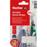 fischer GOW Fischer Montagestreifen, 20 Stück, Klebeband weiß, 22 x 36 mm