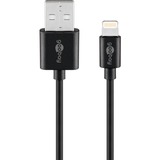 goobay USB 2.0 Adapterkabel, USB-A Stecker > Lightning Stecker schwarz, 1 Meter