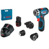 Bosch Akku-Bohrschrauber GSR 12V-15 FC Professional, 12Volt blau/schwarz, 2x Li-Ionen Akku 2,0Ah, Koffer