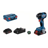 Bosch Akku-Schlagschrauber GDR 18V-210 C Professional, 18Volt blau/schwarz, 2x Li-Ion Akku ProCORE18V 4,0Ah, Bluetooth Modul, L-BOXX