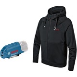 Bosch Heat+Jacket GHH 12+18V Kit Größe M, Arbeitskleidung schwarz, inkl. Ladeadapter GAA 12V-21, 1x 12-Volt-Akku
