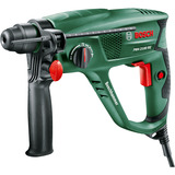 Bosch Heimwerken & Garten Bohrhammer PBH 2100 RE + 4 tlg. Zubehörset grün/schwarz, 550 Watt, Koffer, Tiefenanschlag, Bohrerset, Zusatzhandgriff