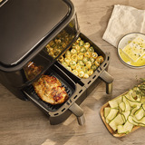 Braun Heißluftfritteuse TwinCook 3, TD 3030I  schwarz (matt), 2.850 Watt, 2 Körbe je 4 Liter