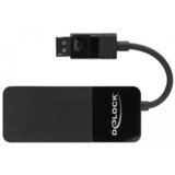DeLOCK DisplayPort Splitter 1.4 > 3x HDMI MST, HDMI Splitter schwarz, 12,5cm Kabel