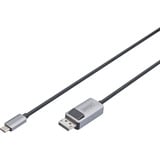 Digitus USB4 Gen 2x2 Adapterkabel USB-C > DisplayPort schwarz/grau, 1 Meter