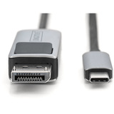 Digitus USB4 Gen 2x2 Adapterkabel USB-C > DisplayPort schwarz/grau, 1 Meter