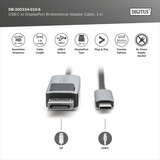 Digitus USB4 Gen 2x2 Adapterkabel USB-C > DisplayPort schwarz/grau, 1 Meter