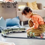 LEGO 60337 City Personen-Schnellzug, Konstruktionsspielzeug Set mit ferngesteuertem Zug mit Scheinwerfern, 2 Wagen und 24 Schienen-Elementen