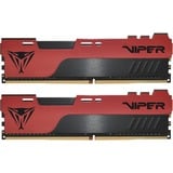 Patriot DIMM 16 GB DDR4-3200 (2x 8 GB) Dual-Kit, Arbeitsspeicher rot/schwarz, PVE2416G320C8K, Viper Elite II, INTEL XMP