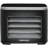 Rommelsbacher Mini Dörrautomat DA 450 edelstahl/schwarz, 450 Watt, Dörrfläche 23,5cm x 18cm pro Ebene
