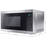 SHARP YC-MG02E-S, Mikrowelle silber/schwarz