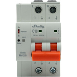 Shelly Pro 2CB C32, Sicherung grau, 2-Polig, 32A Nennstrom
