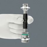 Wera 8100 SA 14 Zyklop Comfort Knarrensatz, 1/4", Werkzeug-Set schwarz/grün, 28-teilig, Comfort-Knarre mit Umschalthebel
