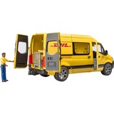 bruder MB Sprinter DHL mit Fahrer, Modellfahrzeug gelb