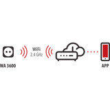 Brennenstuhl Connect WiFi Steckdose WA 3600 XS03 Outdoor schwarz, Sprachsteuerung, Zeitschaltuhr, App