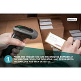 Digitus 2D Barcode Handscanner, Barcode-Scanner schwarz, Akkubetrieb, mit Halterung, QR-Code kompatibel