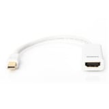 Digitus Mini DisplayPort auf HDMI Adapter / Konverter weiß, HDMI, DP 1.1a, DP++ Dual-Mode