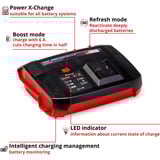 EINHELL Power-X-Twincharger 3 A, Ladegerät schwarz/rot