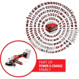 EINHELL Professional Akku-Winkelschleifer AXXIO, 18Volt rot/schwarz, ohne Akku und Ladegerät