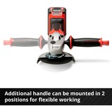 EINHELL Professional Akku-Winkelschleifer AXXIO, 18Volt rot/schwarz, ohne Akku und Ladegerät
