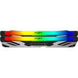 Kingston FURY DIMM 48 GB DDR5-8000 (2x 24 GB) Dual-Kit, Arbeitsspeicher silber/schwarz, KF580C38RSAK2-48, Renegade RGB, INTEL XMP