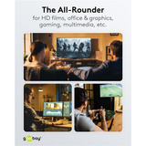 goobay DisplayPort Kabel 2.0/2.1 Slim silber/schwarz, 2 Meter