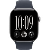 Apple Watch Series 12, Smartwatch grau, Aluminium, 42 mm, Sportarmband Navyblau S/M