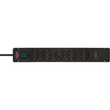 Brennenstuhl Bremounta Steckdosenleiste 5-fach, 2x USB-C schwarz, 3 Meter Kabel, 2x USB, mit Sicherheitsschalter