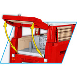 COBI Volkswagen T2a Camper Van Executive Edition, Konstruktionsspielzeug rot/weiß, Maßstab 1:12