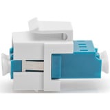 Digitus LWL Kupplung, Duplex, LC > LC Buchse, Singlemode OS2 blau, inkl. Keystone-Rahmen