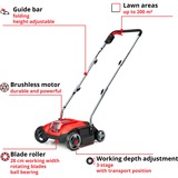 EINHELL Akku-Vertikutierer GC-SC 18/28 Li-Solo, 18Volt rot/schwarz, ohne Akku und Ladegerät