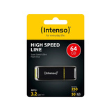 Intenso High Speed Line 64 GB, USB-Stick schwarz/gelb, USB-A 3.2 Gen 2