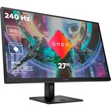 OMEN 27qs, Gaming-Monitor 68.6 cm (27 Zoll), schwarz, QHD, IPS, DisplayPort, HDMI, HDR 400, Pivot, USB, 240Hz Panel