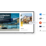 Samsung FLIP WM55FX, Public Display weiß/grau, UltraHD/4K, Touchfunktion, Multi‑Touch