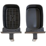 Unold Heißluftfritteuse Doppelkammer Twin Zone schwarz/edelstahl, 1.700 Watt, 2 Körbe je 4 Liter