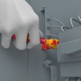 Wera 8100 SA VDE 1 Zyklop Knarrensatz, 1/4", Werkzeug-Set schwarz/grün, 22-teilig, Knarre mit Umschalthebel