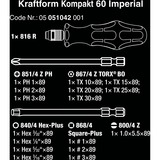 Wera Kraftform Kompakt 60 Imperial, 17-teilig, Steckschlüssel schwarz/grün, zöllig