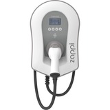 myenergi zappi 1,4 - 22 kW, Wallbox weiß/grau, 6,5 Meter Ladekabel, Typ-2 Stecker, mit PIN