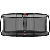 BERG Toys Trampolin Grand Champion InGround, Fitnessgerät grau, oval, 350 x 250 cm, inkl. Sicherheitsnetz Deluxe