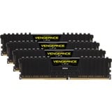 Corsair DIMM 64 GB DDR4-2400 (4x 16 GB) Quad-Kit, Arbeitsspeicher schwarz, CMK64GX4M4A2400C14, Vengeance LPX, INTEL XMP