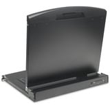 Digitus Modulare HD LCD KVM Konsole mit 19" TFT 1 Port VGA, KVM-Switch schwarz, deutsches Tastaturlayout, 1 Port VGA KVM-Anschluss, Touchpad