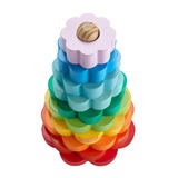 Fisher-Price Ring-Stapelspielzeug aus Holz, Geschicklichkeitsspiel 10 Holzteile