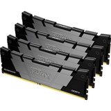 Kingston FURY DIMM 128GB DDR4-3200 (4x 32 GB) Quad-Kit, Arbeitsspeicher schwarz/silber, KF432C16RB2K4/128, FURY Renegade Black XMP, INTEL XMP
