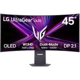 LG UltraGear 45GX950A-B OLED, Gaming-Monitor 113 cm (44.5 Zoll), dunkelgrau, WUHD, Curved, Dual Mode (330Hz/165Hz), 330Hz Panel