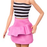 Mattel Barbie Fashionistas-Puppe mit schwarz-weißem Oberteil und pinkem Rock 