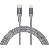 Nevox USB 2.0 Adapterkabel, USB-C Stecker > Lightning Stecker silber/grau, 50cm, PD, gesleevt