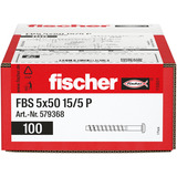 fischer Betonschraube FBS 5x50 15/5 Panhead TX 100 Stück, verzinkt