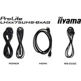 iiyama LH6575UHS-B2AG, Public Display schwarz (matt), UltraHD/4K, IPS, Lautsprecher, Daisy Chain
