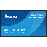 iiyama ProLite LH4364UHS-B1AG, Public Display schwarz (matt), UltraHD/4K, VA, WiFi, Fernbedienung